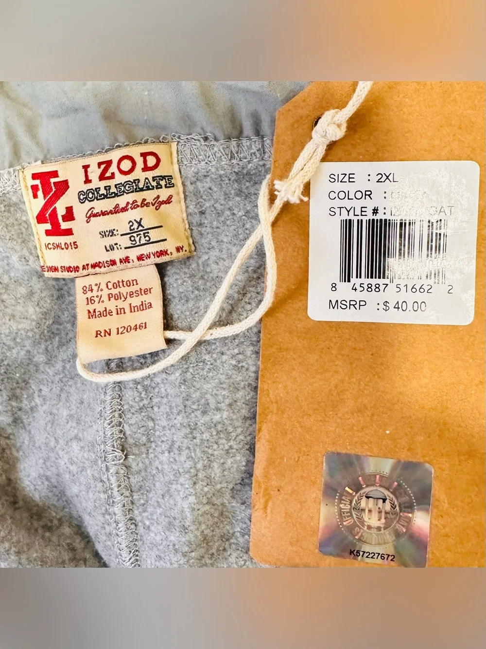 IZOD Collegiate Georgia Tech Yellow Jackets Shorts Men’s 2X NWT